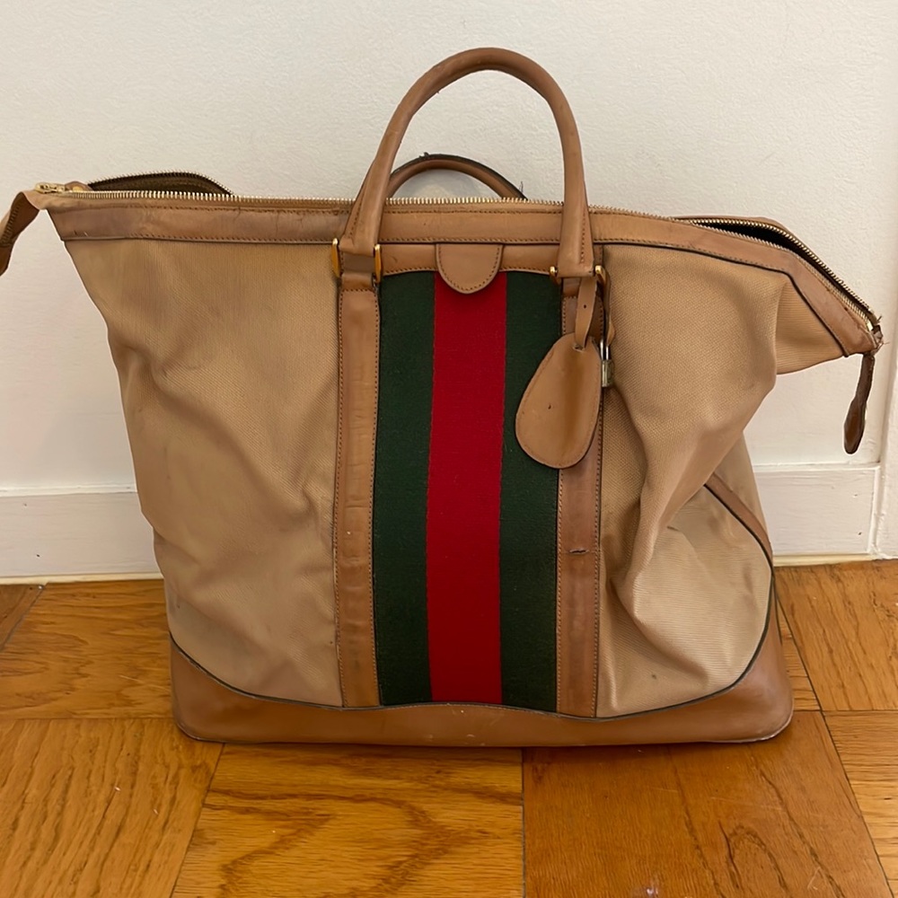 Vintage Gucci travel weekend tote